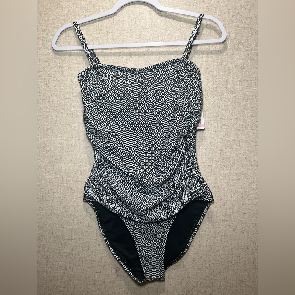 DKNY SWIM SUIT BLACK & WHITE Size S NEW WITH TAG